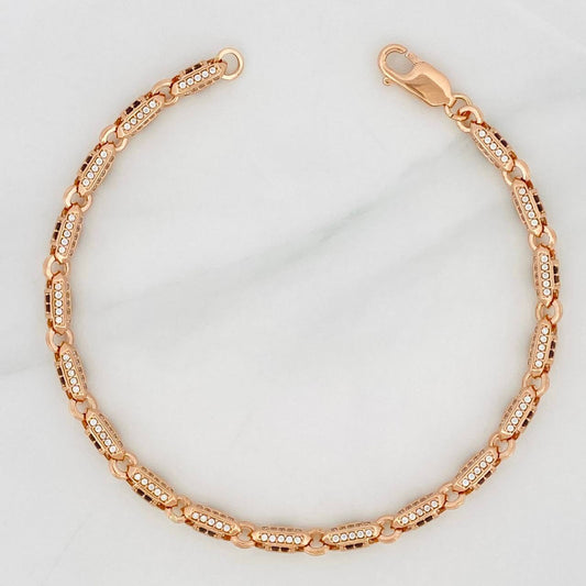 Pulso Hexagonal 16.8g / 8 1/2 in / 4.75mm Oro Rosa 18K