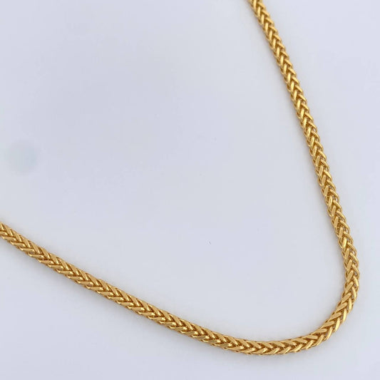 Cadena Franco 8.85gr / 23 1/2 in / 2.3mm Dos Oros Amarillo Blanco +3 18K %