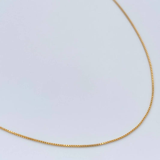 Cadena Veneciana 0.95gr / 17 3/4 in / 0.55mm Oro Amarillo +3 18K %