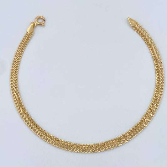 Pulso Sedusa 2gr / 7 1/2 in / 3.7mm Oro Amarillo +3 18K &