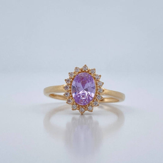 Anillo Halo 2.3gr / T6 1/4 / Oro Amarillo 18K %