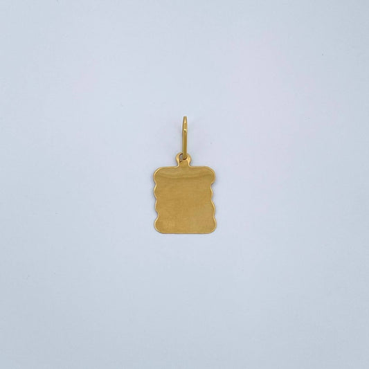 Dije Placa Pergamino 0.75gr / 1 in / Oro Amarillo 18K %