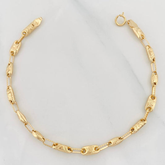 Pulso Rustico Corona 4.1g / 7 3/4 in / 4.1mm Oro Amarillo 18K