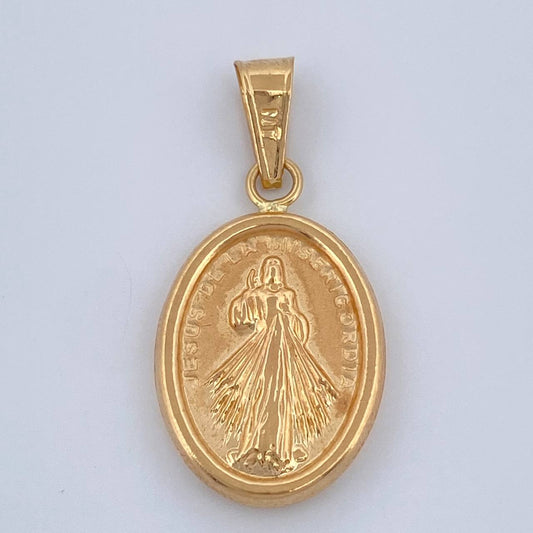 Dije Jesus De La Misericordia 1.6gr / 1 1/4 in / Oro Amarillo 18K $