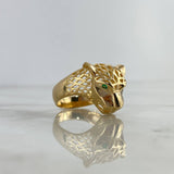 Panther Ring 6.6gr / T9 3/4 / Green Zircons Yellow Gold Panther Ring 6.6gr / T9 3/4 / Green Zircons Yellow Gold
