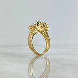 Panther Ring 6.6gr / T9 3/4 / Green Zircons Yellow Gold Panther Ring 6.6gr / T9 3/4 / Green Zircons Yellow Gold