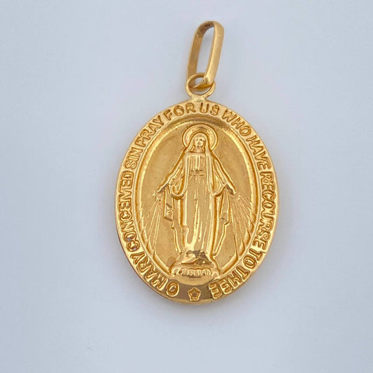 Dije Virgen Milagrosa 1.95gr / 1 1/4 in / Oro Amarillo 18K $
