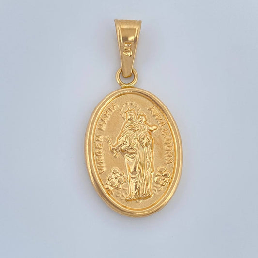 Dije Virgen Maria Auxiliadora 2.25gr / 1 1/2 in / Oro Amarillo 18K $