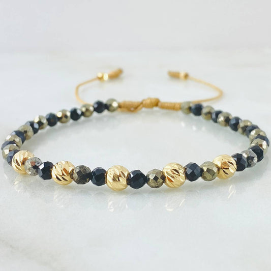 Pulsera Beige Filas Piritantes 1gr / Oro Amarillo 18K (A.C)