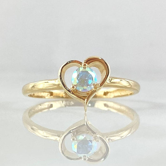 Anillo Corazon Silueta 1.85gr / T8 1/2 / Nac.Esp. Oro 18K ©