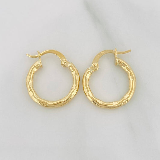 Candongas Val 1.3 g / 3/4 in Oro Amarillo 18K