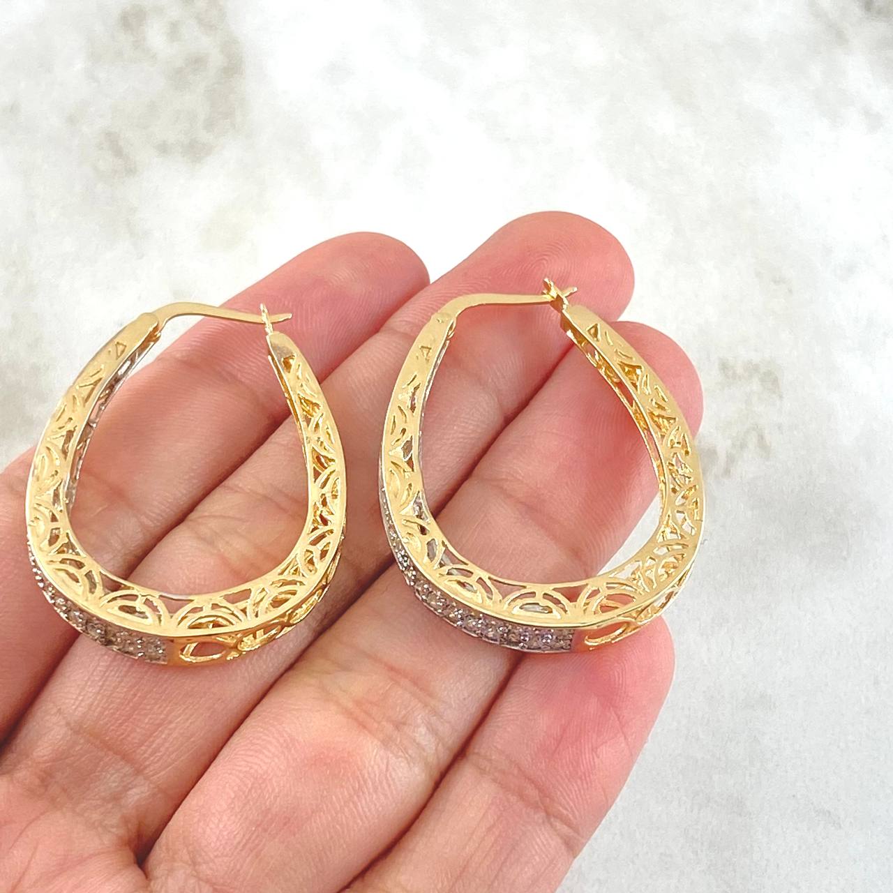 Hoop Earrings Yiyi 10.3gr / 3.5cm / 18K Gold Hoop Earrings Yiyi 10.3gr / 3.5cm / 18K Gold