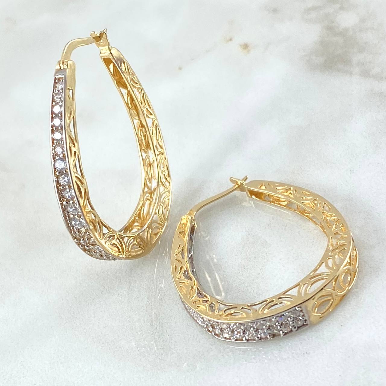 Hoop Earrings Yiyi 10.3gr / 3.5cm / 18K Gold Hoop Earrings Yiyi 10.3gr / 3.5cm / 18K Gold