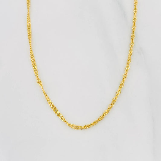 Cadena Singapur 1.65g / 20 in / 1.6mm Oro Amarillo 18K