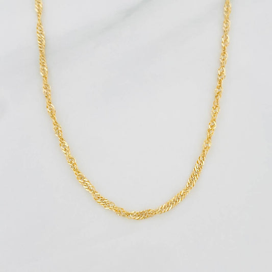 Cadena Singapur 0.95g / 18 in / 1.6mm Oro Amarillo 18K