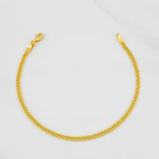 Pulso Cubano Tibetano 2g / 7 in / 2.6mm Oro Amarillo 18K