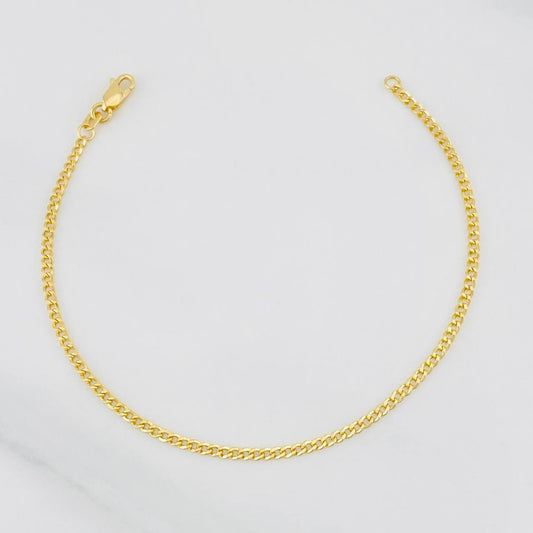 Pulso Cubano 1.15g / 7 in / 1.9mm Oro Amarillo 18K
