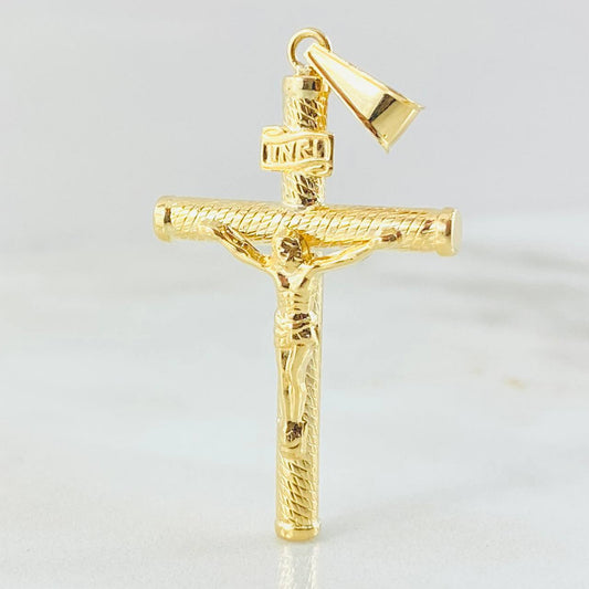 Dije Cruz Cristo 1.7gr / 1 3/4 in / Oro Amarillo 18K *