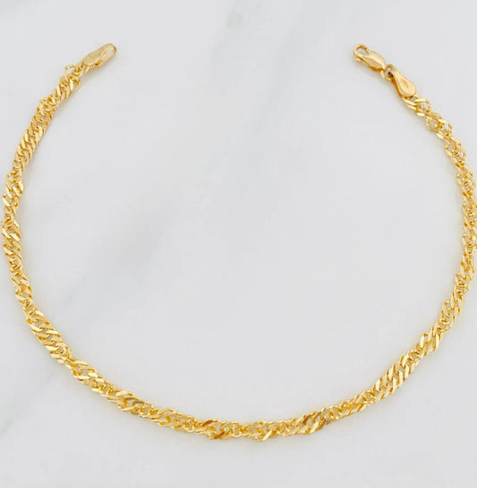 Pulso Singapur 3.3 g / 7 1/2 in / 2.85 mm Oro Amarillo 18K