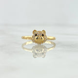 Bear Head Ring 1.75gr / Size 7 3/4 / White-Black Zircons Yellow Gold Bear Head Ring 1.75gr / Size 7 3/4 / White-Black Zircons Yellow Gold