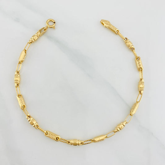 Pulso Rustico Tribal 4.05 g / 8 1/4 in / 3.4 mm Oro Amarillo 18K