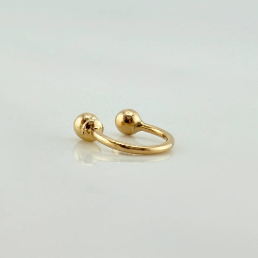 Piercing U Beads 0.45 g / 1/2 in 18K Yellow Gold