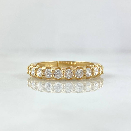 Vertebral Churumbela Ring 2.85gr / T5 3/4 / White Zircons 18K Yellow Gold