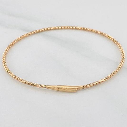Pulso Aro Diamantado 2.75g / 6 3/4 in / 1.6mm Oro Rosa 18K