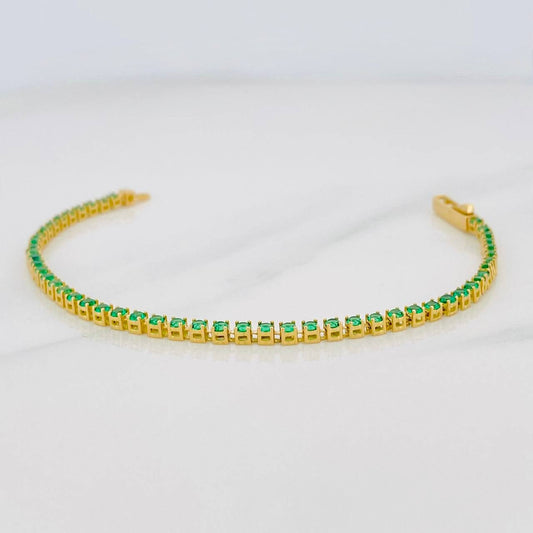 Pulso Tenis 4.25g / 6 in / 2.1mm Oro Amarillo 18K