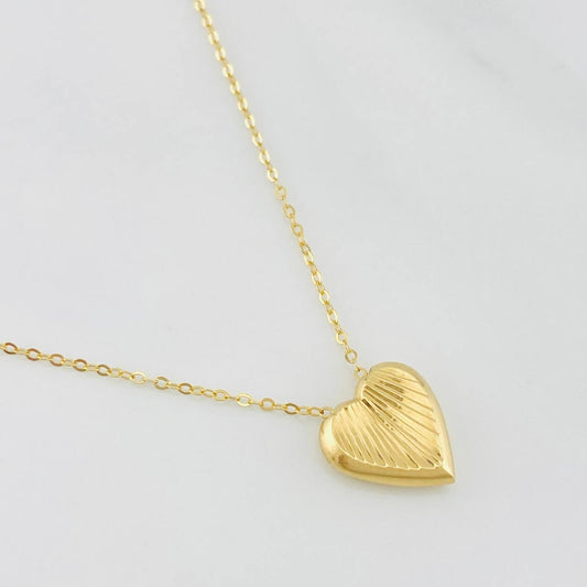 Cadena Aro Seguido Corazon 1.8g / 18 in / 0.7mm Oro Amarillo 18K