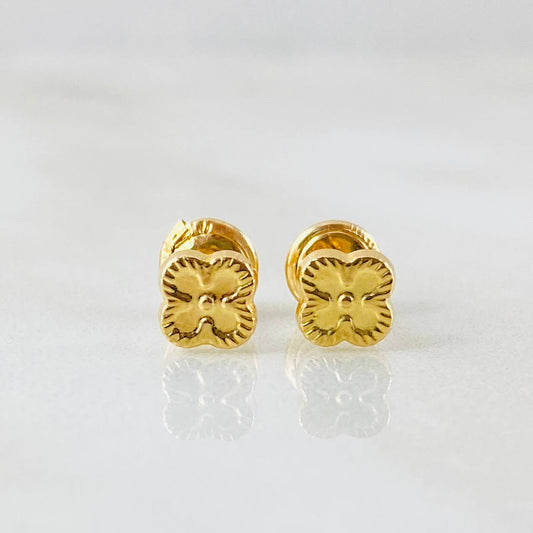 topos Flor Trebol 0.6gr / Oro Amarillo 18K