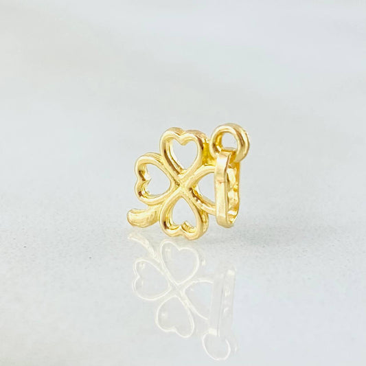 Dije Trebol Silueta 0.35gr / 1/2 in / Oro Amarillo 18K