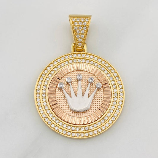 Pendant Crown 6.95g / 1 1/4 in Three Golds 18K