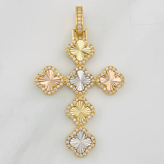 Dije Cruz Trebol 6g / 2 in Tres Oros 18K