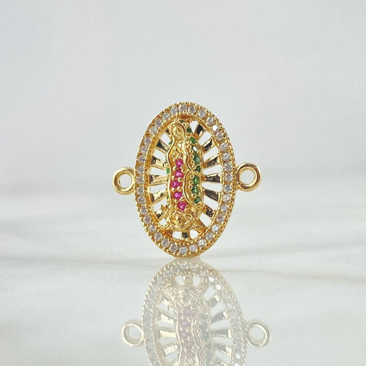 Herraje Virgen Guadalupe 2.4gr / 3/4 in / Oro Amarillo 18K *