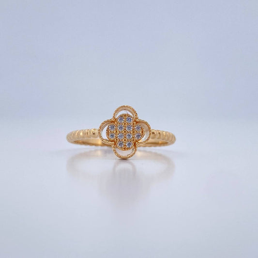 Anillo Trebol 1.95gr / T6 / Oro Amarillo 18K $