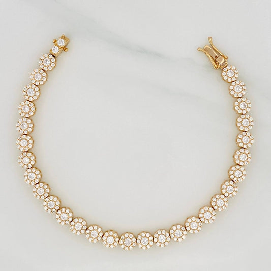 Pulso Tennis 16.7g / 7 1/2 in / 5.75mm Oro Amarillo 18K