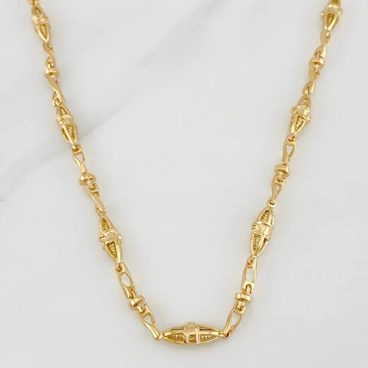 Cadena Rustica Dubái 37.6g / 24 in / 4mm Oro Amarillo 18K