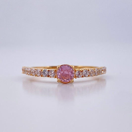 Anillo Solitario Tupido 2.05gr / T7 1/2 / Oro Amarillo 18K &