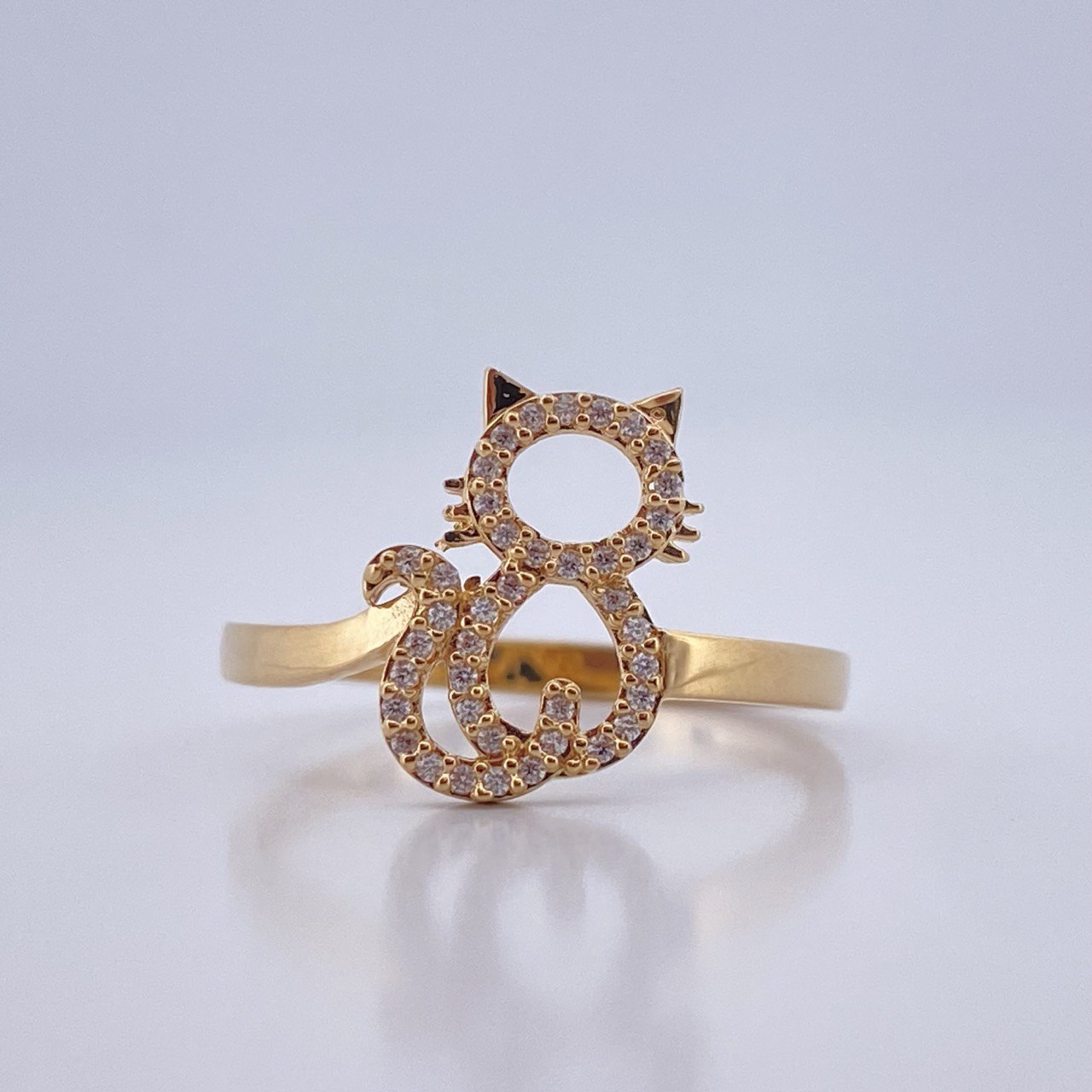 Anillo Gato T6 3/4 Oro Amarillo 18K
