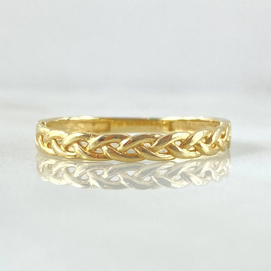 Braided Bow Ring 1.4gr / Size 7 1/2 / 18K Yellow Gold