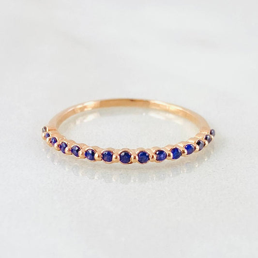 Anillo Linea de Ojos 1.05gr / T6 / Oro Rosa 18K