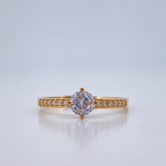 Anillo Solitario Churumbela 1.55gr / T6 1/4/ Oro Amarillo 18K %