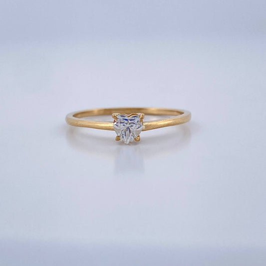 Anillo Corazon 1.3gr / T4 3/4 / Oro Amarillo 18K %