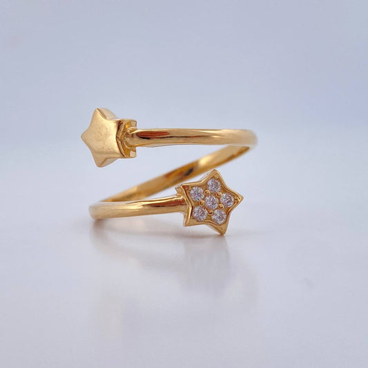 Anillo Abrazo Estrella 3.4gr / T7 / Oro Amarillo 18K %