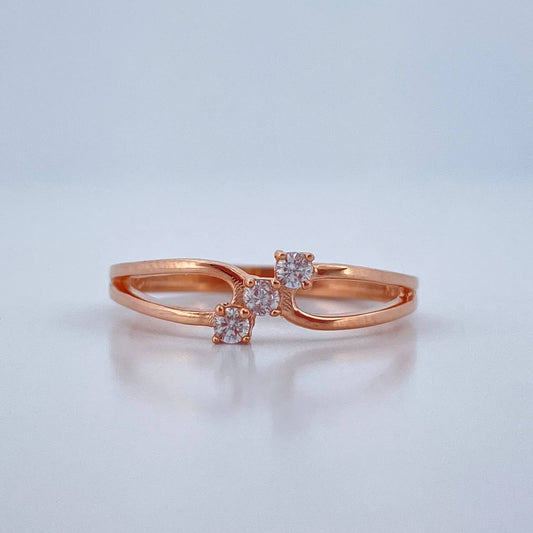 Anillo Trinidad 1.8gr / T6 / Oro Rosa 18K %