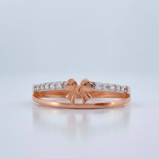 Anillo Moño 1.9gr / T6 3/4 / Oro Rosa Oro Blanco 18K %