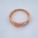 Anillo Doble Corazon 2.5gr / T7 / Oro Rosa 18K % Anillo Doble Corazon 2.5gr / T7 / Oro Rosa 18K %