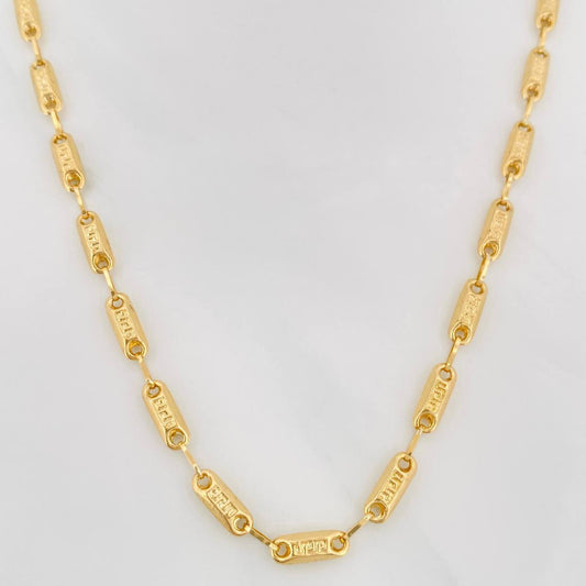 Rustic Tribal Chain 10.95g / 24 in / 3.4mm Yellow Gold 18K
