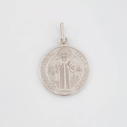 Dije San Benito 2.45g / 1 in Oro Blanco 18K
